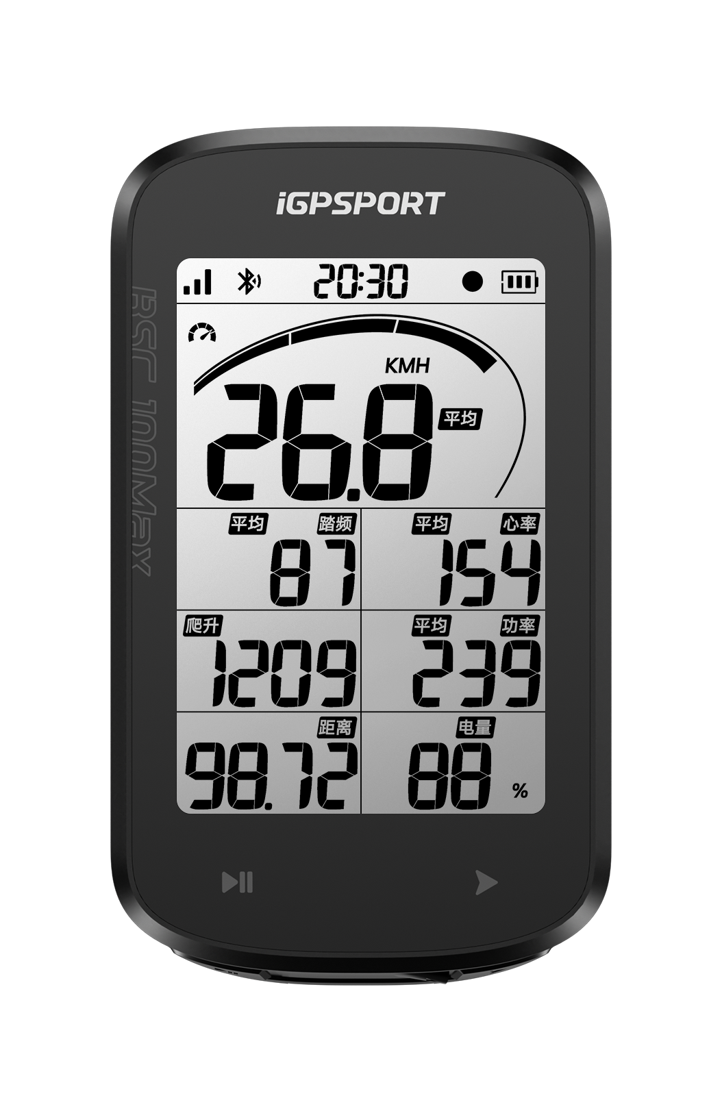 BSC100Max超轻薄大屏智能GPS码表